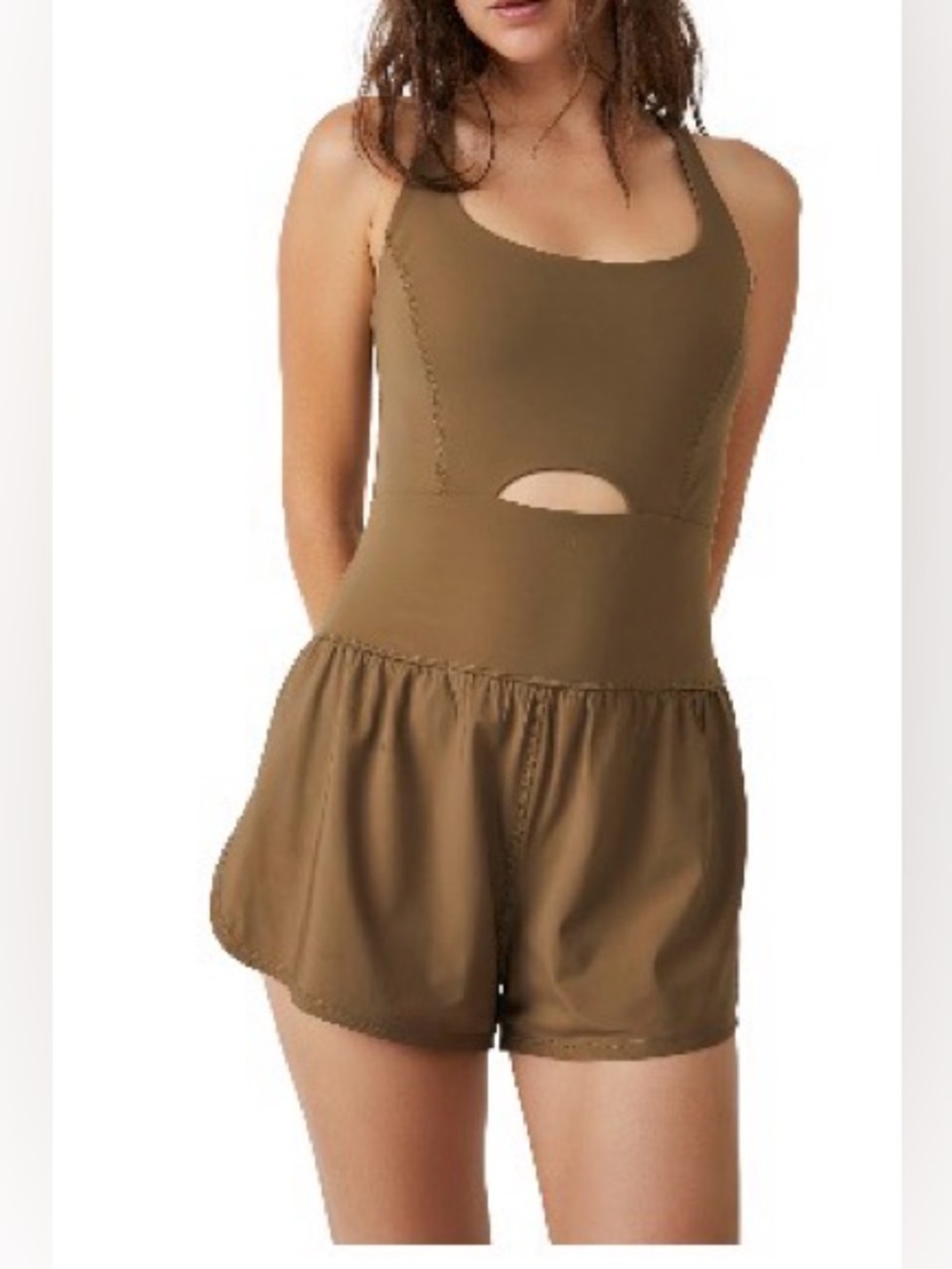 NWT Free People movement XL righteous Runsie tea leaves $98